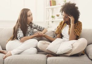 two women sitting