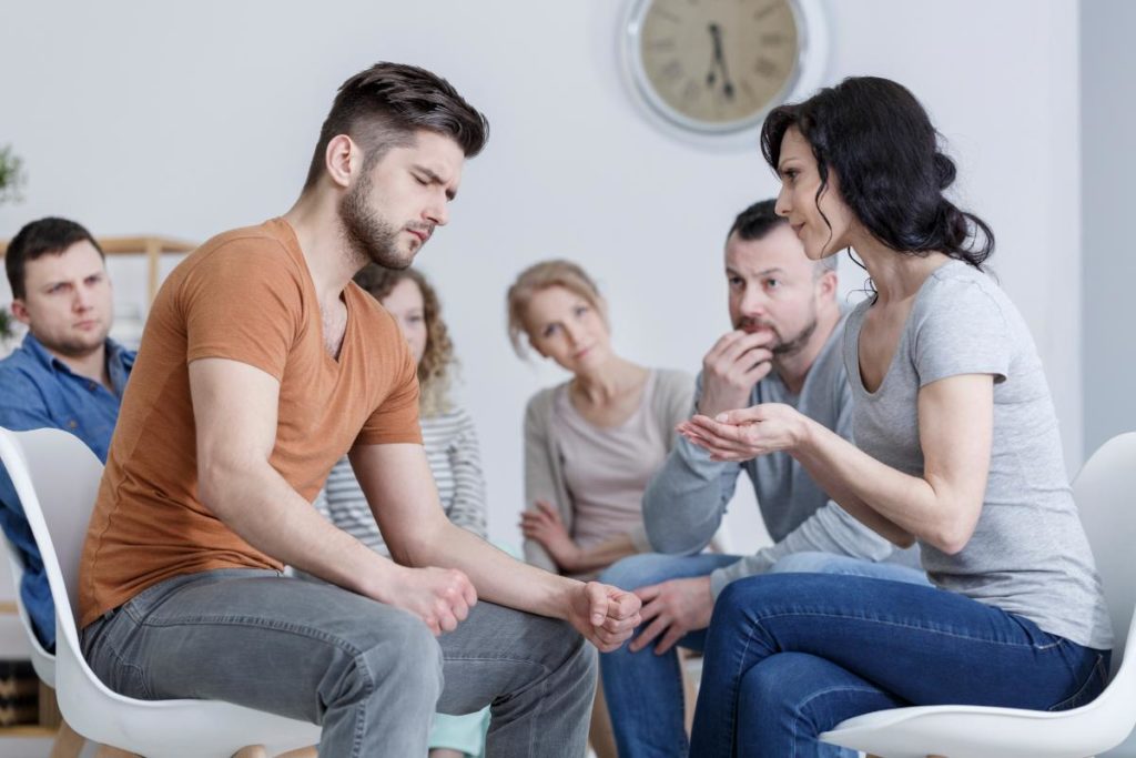 group in anger management classes